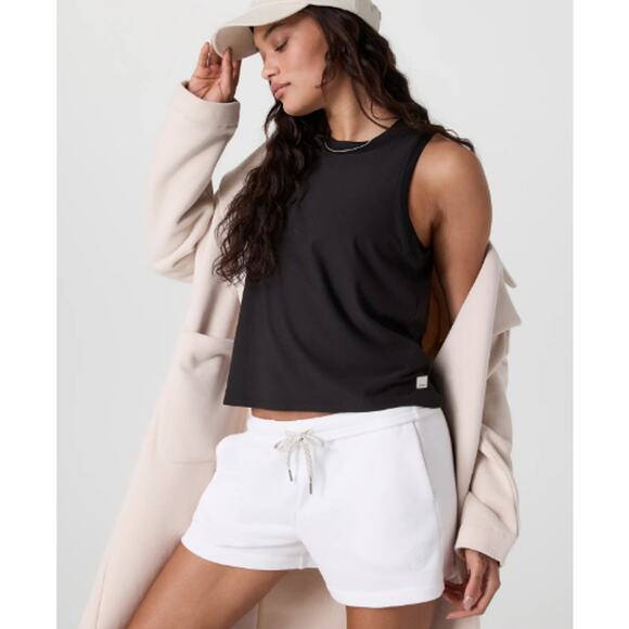 Vuori Tops - Vuori Sleeveless High Neck Energy Ultrasoft Performance Crop Tank Top Black M